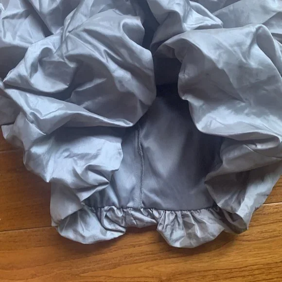 City Triangles Size 7 Black & Grey Strapless Ruffle Mini Dress Party Y2K Formal - Picture 3 of 10